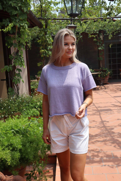 Delfi T-Shirt Helles Lavendel