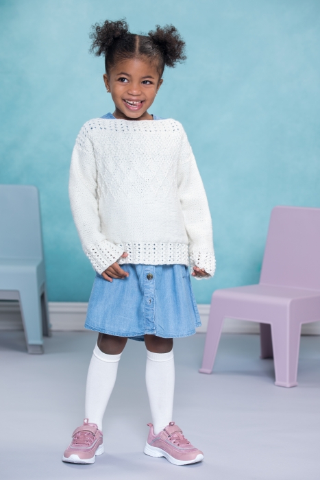 DSA - Gina Kids Genser Hvit 76-02