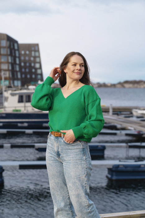 Amanda Genser Skarp Grønn (merino)