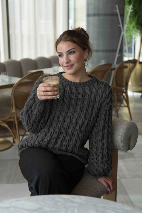 Pauline Pullover Anthrazit Meliert