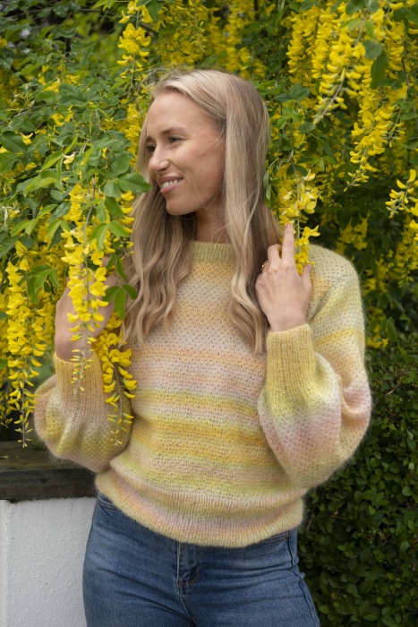 Solnedgang Genser Lys pastell - Mohair Edition av SD