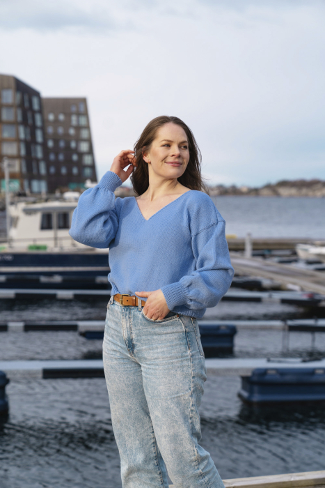 Amanda Genser Isblå (merino)