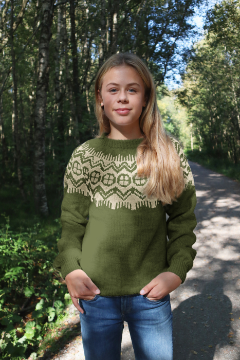 Attica Pullover Natur & Olive