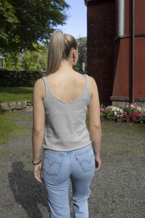 Gjestal - Tynn Vias Singlet Lys Grå 297-02D