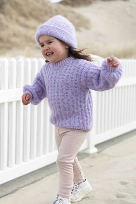 PowderPuff Pullover & Mütze (Lila)