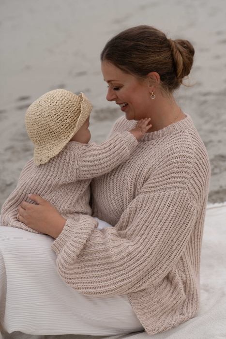 Patent Pullover Hellbeige