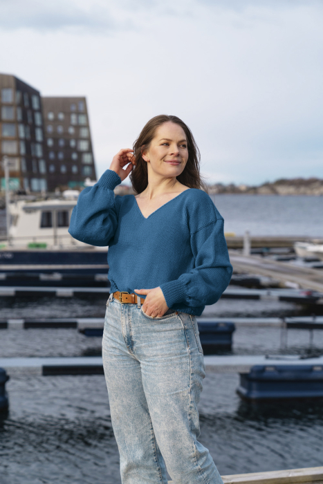 Amanda Genser Blå (merino)