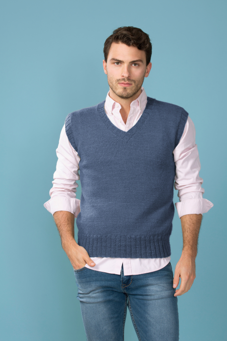 Dale - Paul Slipover Denim Melert 338-04D (alpakka forte)