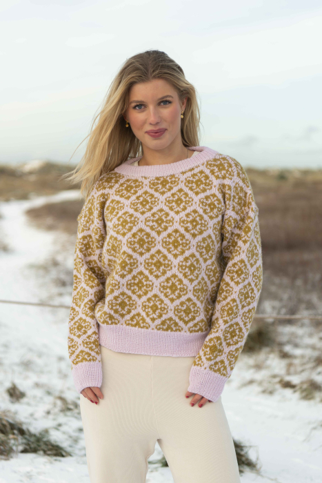 Terese Pullover Rosa/Frühlingsgrün